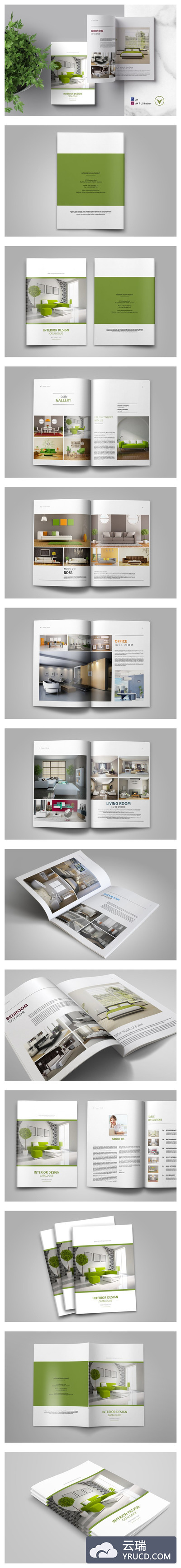 简约现代的家具产品杂志设计模板