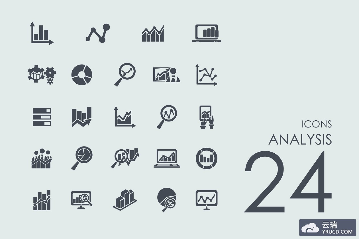 大数据图标素材 24 Analysis icons