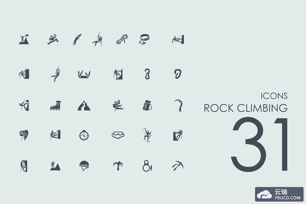 攀岩的图标素材 31 Rock Climbing icons