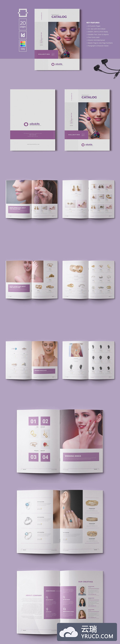 珠宝首饰产品目录图册设计模板