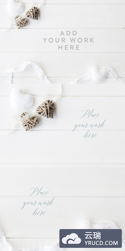 时尚照片样机 Styled stock photo - Hearts