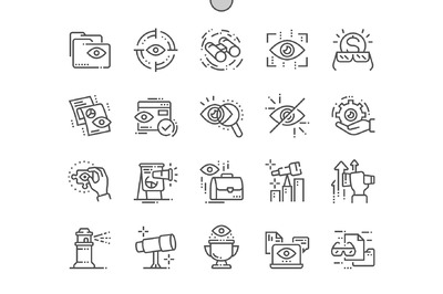 视觉矢量图标素材 Vision Line Icons