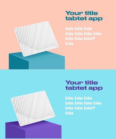 创意平板电脑样机素材下载[PSD]