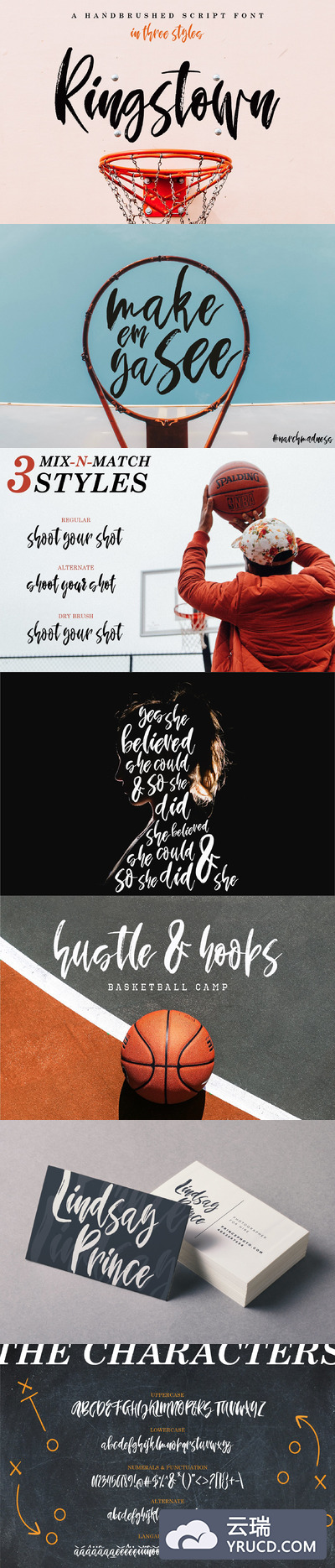 手写行书字体 Ringstown Font Pack