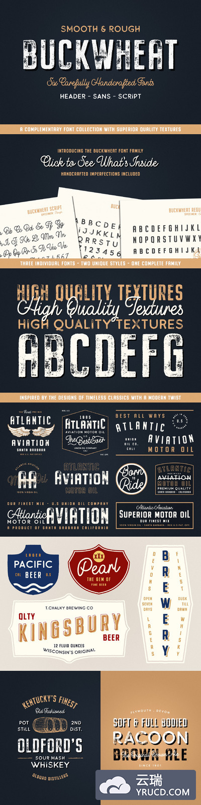 经典肌理字体 Buckwheat Font Collection