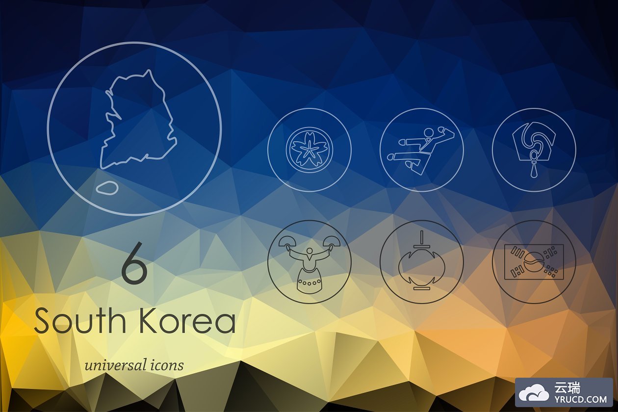 韩国矢量图标素材 6 South Korea icons