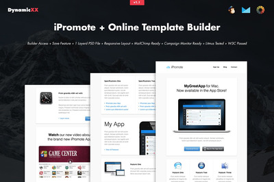 国外EDM广告邮件模板 iPromote + Online Template Builder