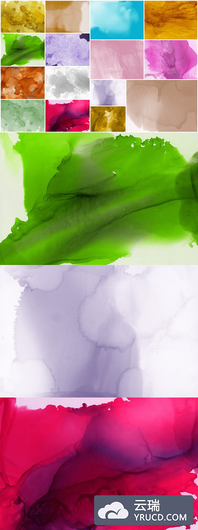 水彩墨水背景纹理材质素材下载[JPEG]