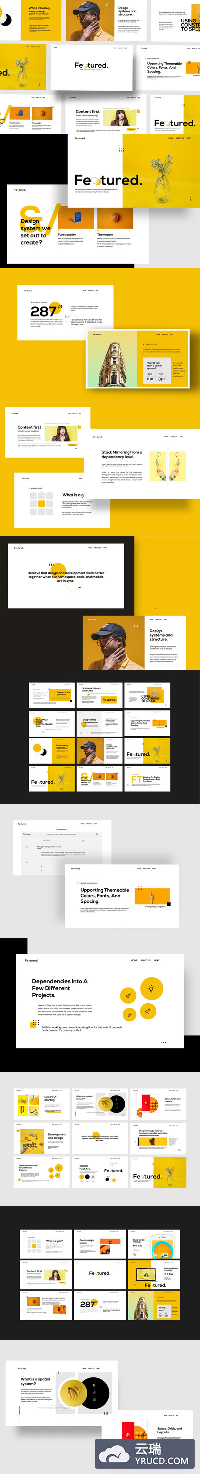 创意时尚高端多用途Google Slides幻灯片演示模板（pptx）