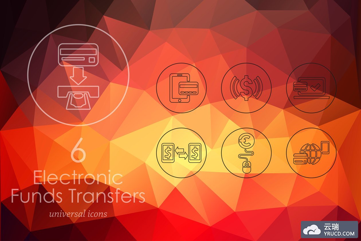 电子设备图标素材 6 Electronic Funds Transfers icons