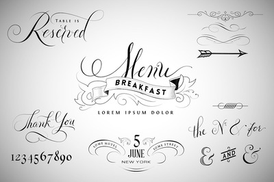 经典字体设计元素 Vintage Design Elements Set