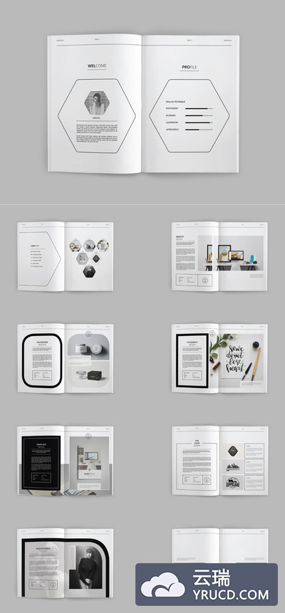 高端个人介绍画册模板下载[indd]