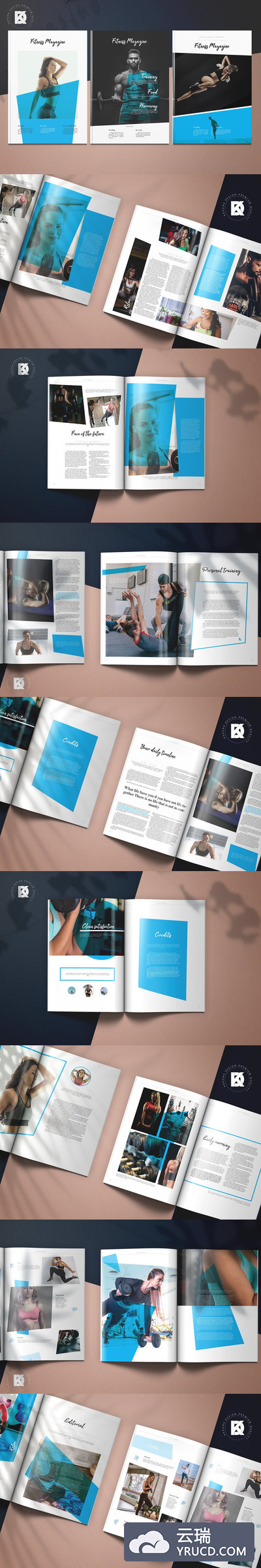 健身运动杂志画册设计模板