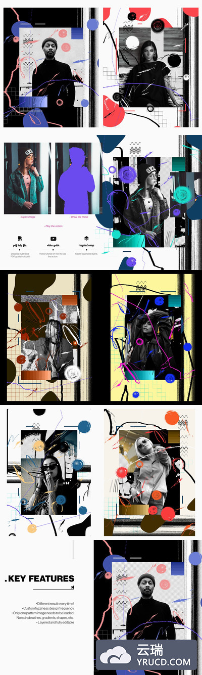 酷炫的海报设计动作下载[atn]