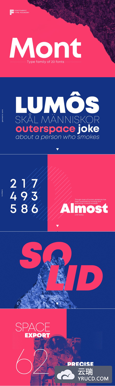 无衬线设计字体 Mont
