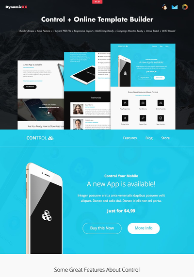 邮件广告网站模板 Control + Online Template Builder