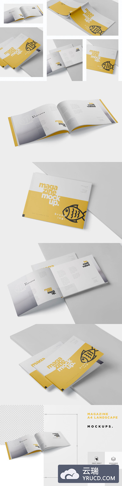 A4风景画册样机下载[PSD]