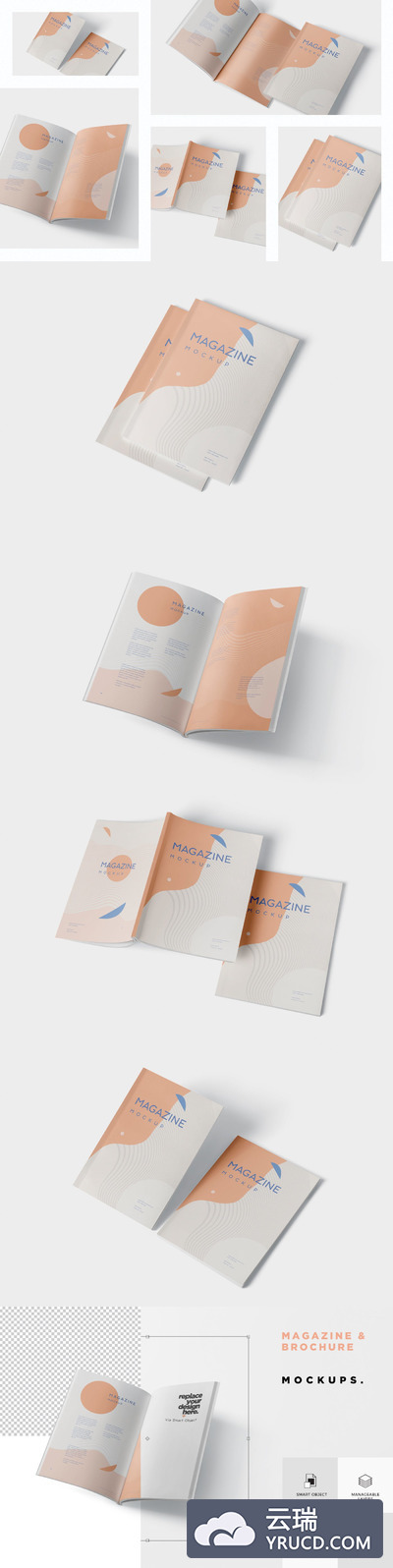 精美的画册设计样机下载[PSD]