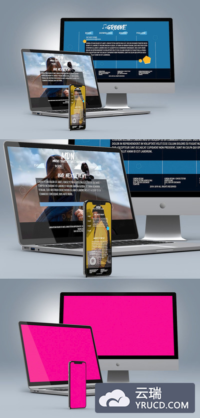 2019 最新的响应式网页设计样机下载[PSD]