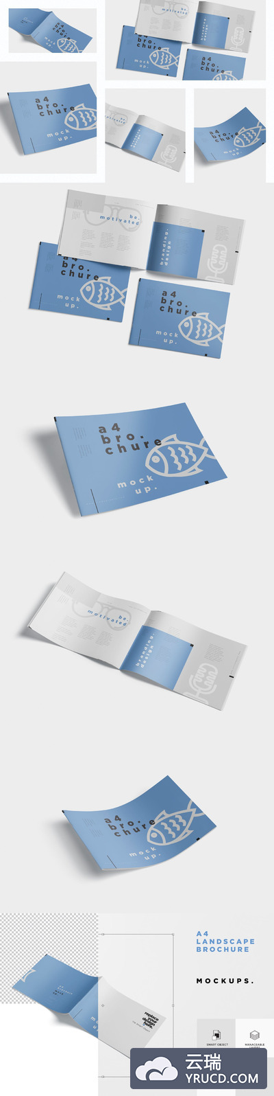 4A景观手册画册设计展示样机下载[PSD][PSD]