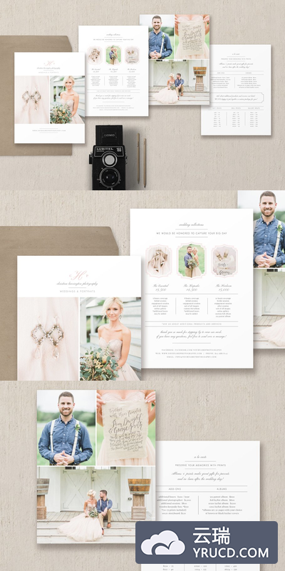 婚礼手册模板 Wedding Photographer Price List