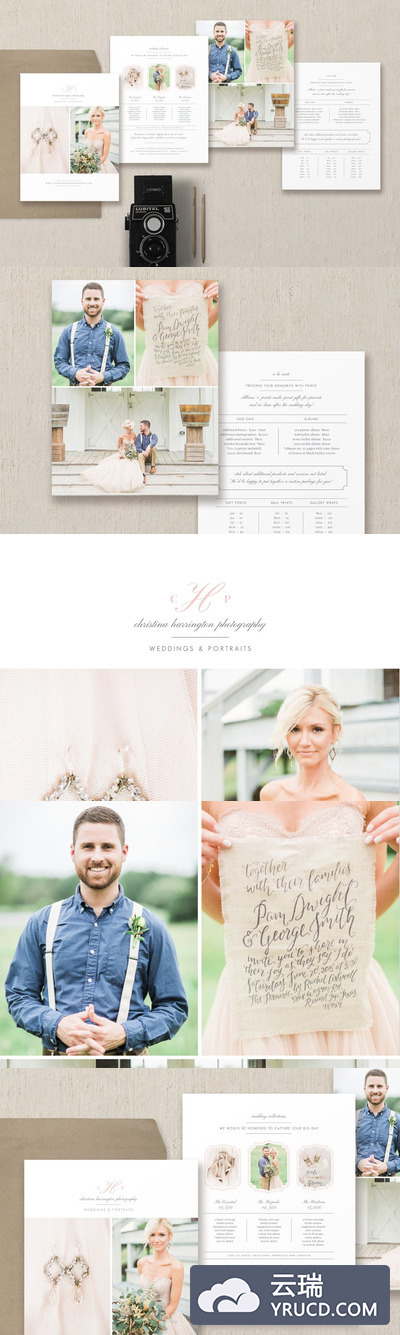 婚礼手册模板 4-Page Wedding Pricing Guide