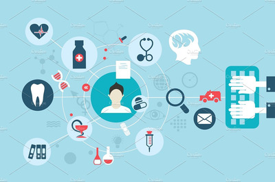 医疗矢量插画 medicine