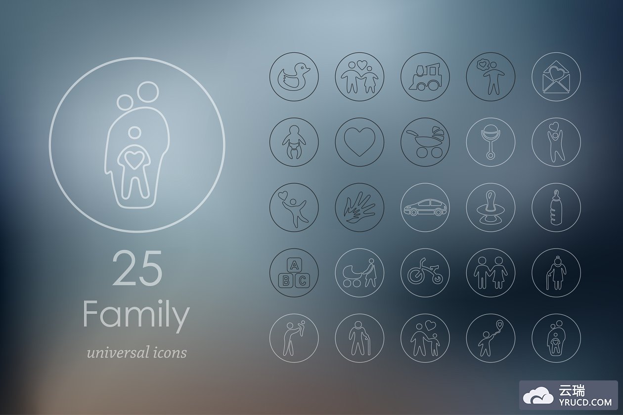 箭头元素图标 25 family icons