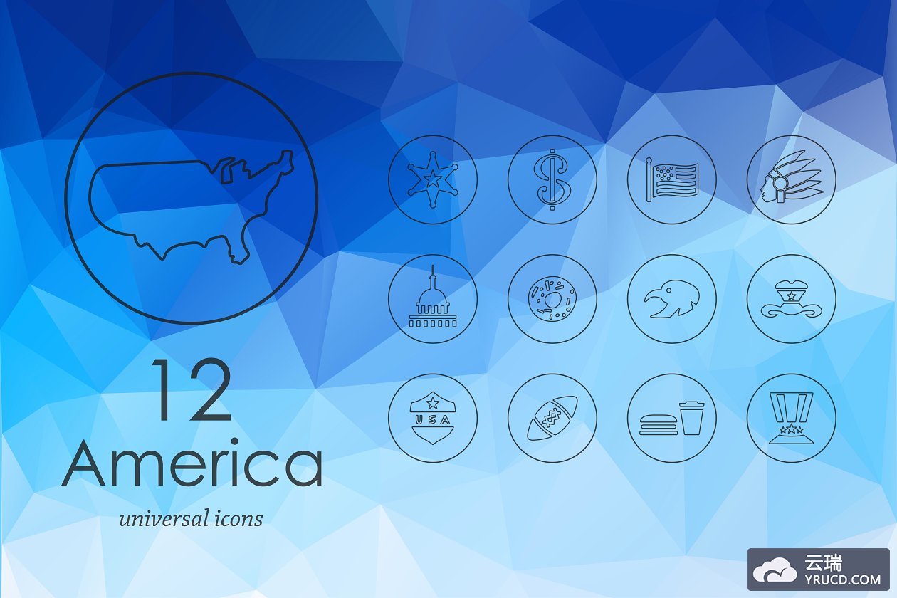 美国图标素材 12 United States icons