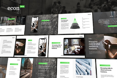 现代风格的业务汇报PPT模板下载[PPTX]