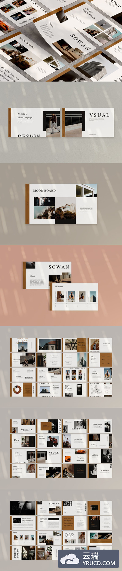 优雅时尚高端专业的高品质powerpoint幻灯片设计模板（pptx）