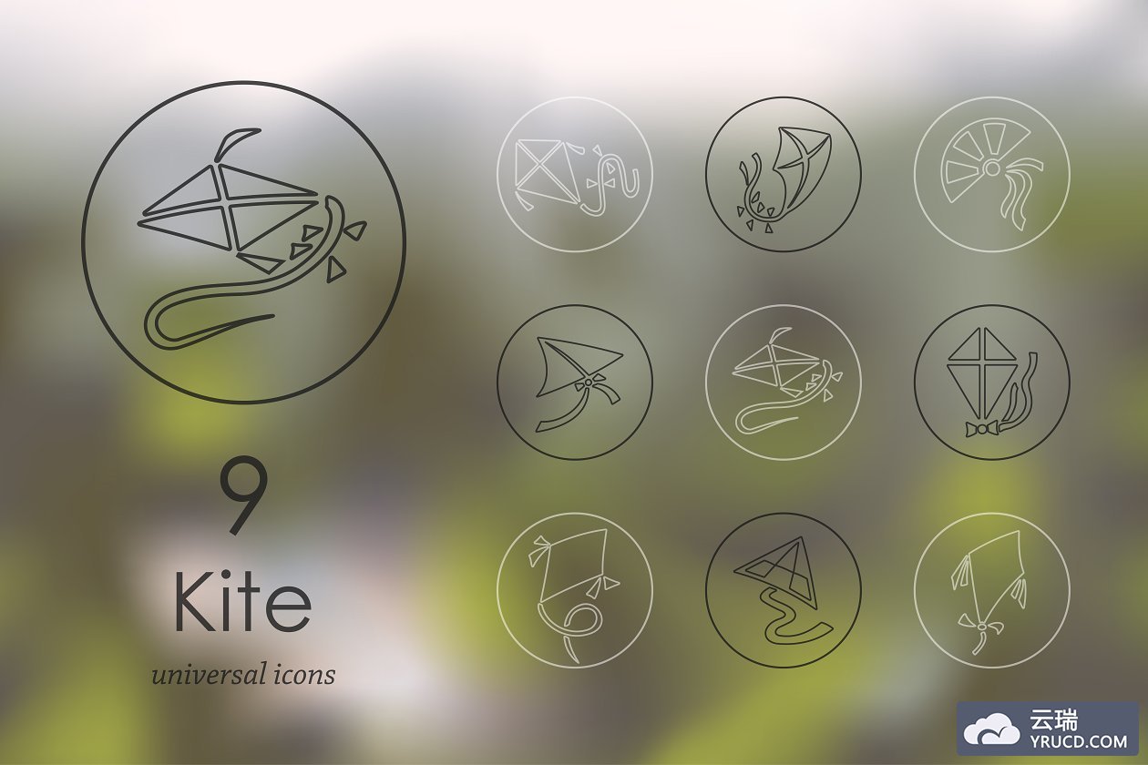 风筝图标素材 9 kite icons