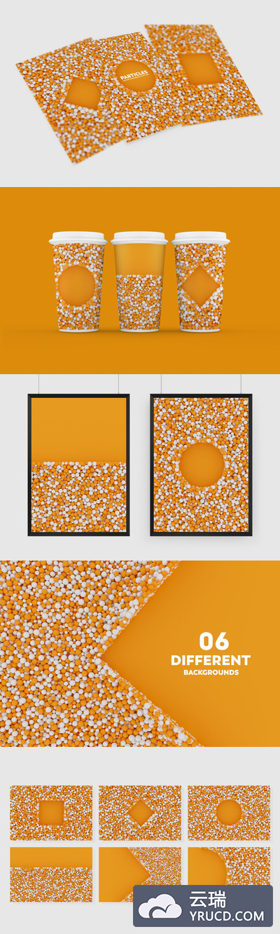 抽象的  3D 渲染球体背景素材下载[JPG]