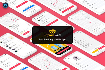 出租车预订移动应用程序租车APP UI KITS