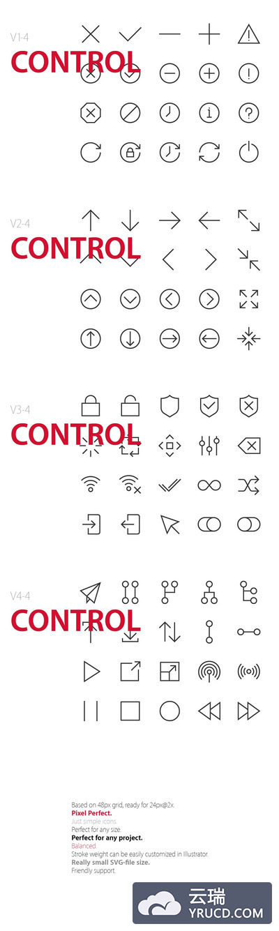 控制用户界面图标 80 Control UI icons