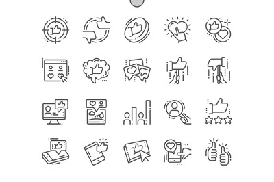 拉票图标素材 Votes Line Icons