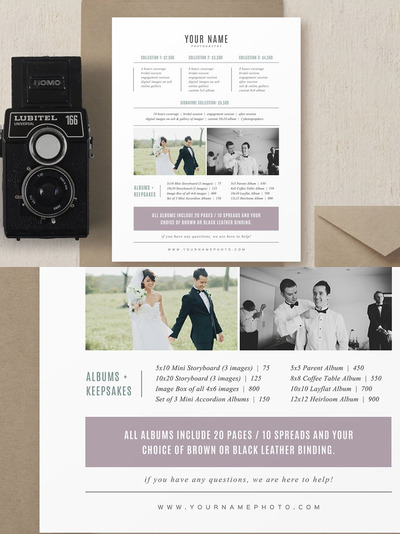 婚礼报价单模板 Price List Investment Template