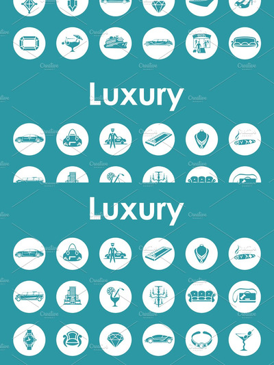 奢华品图标素材 36 LUXURY simple icons
