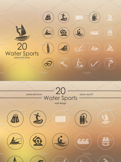 水上运动图标 20 WATER SPORTS icons