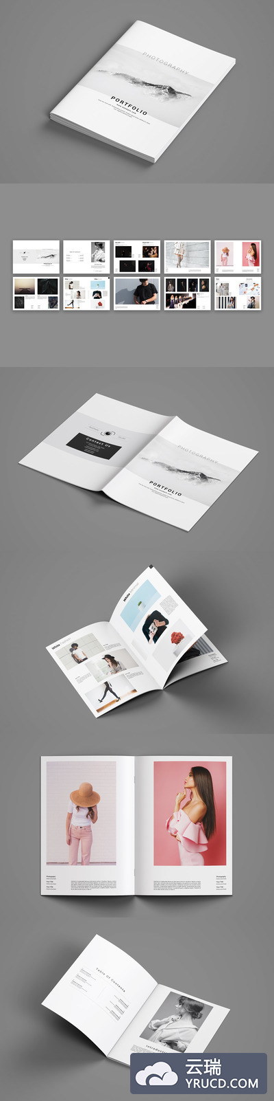 极简主义的摄影作品集/宣传册PSD模板