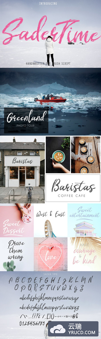 手写狂草字体 Sader Time Script Font