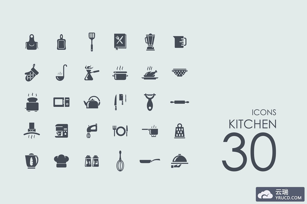厨房图标素材 30 Kitchen icons