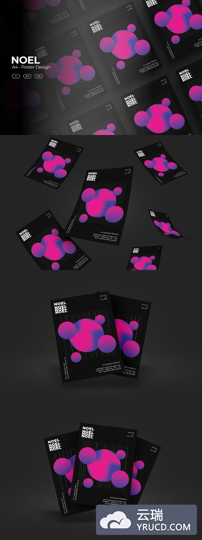 时尚简约艺术海报设计模板