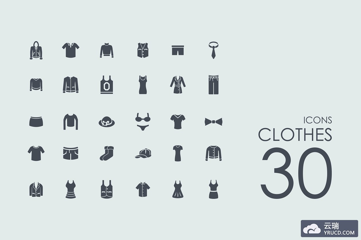 ui矢量服装图标 30 Сlothes icons