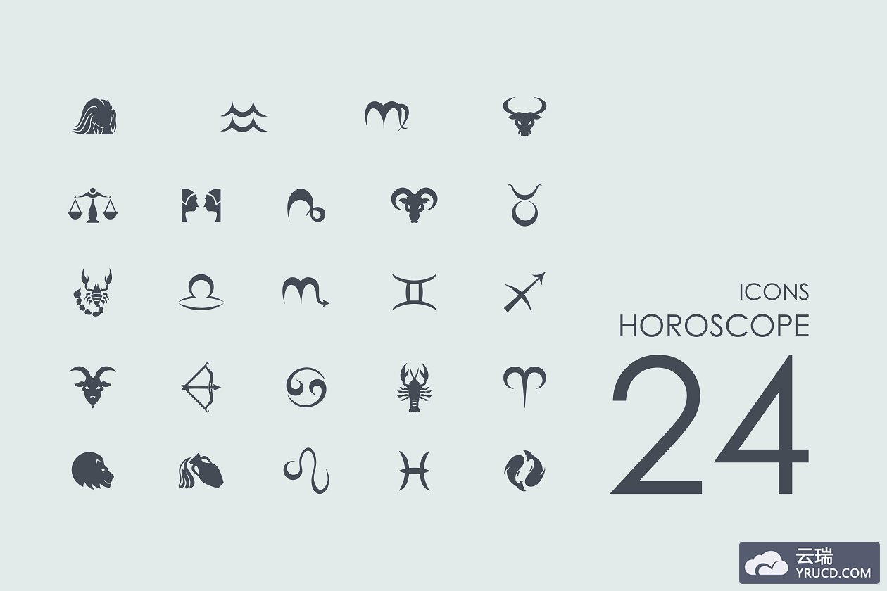 星座图标素材 24 Horoscope icons