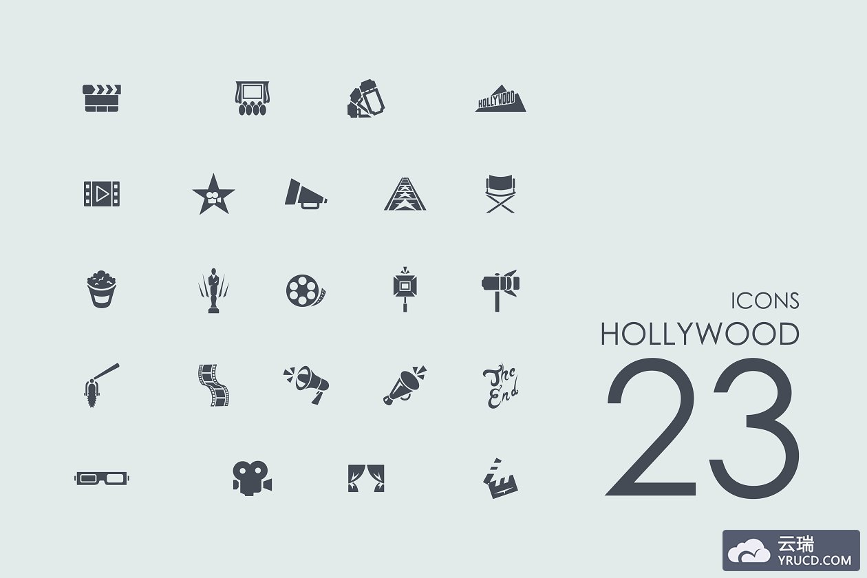 好莱坞图标素材 23 Hollywood icons