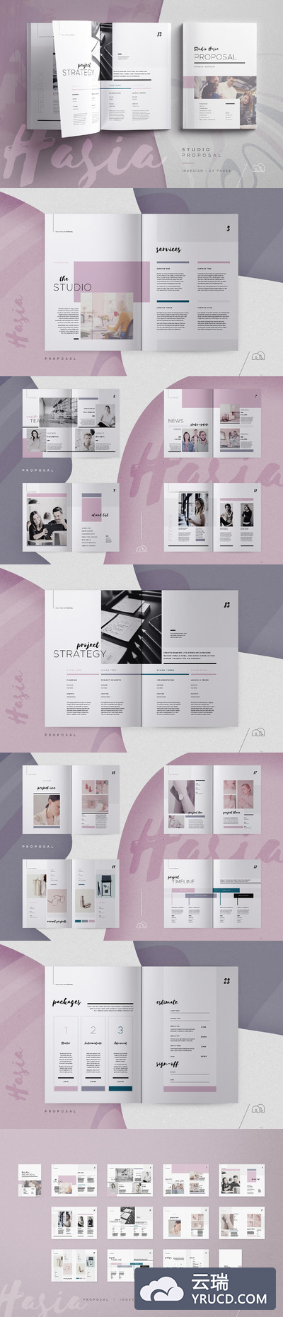 时尚杂志画册模板 Hasia - Proposal