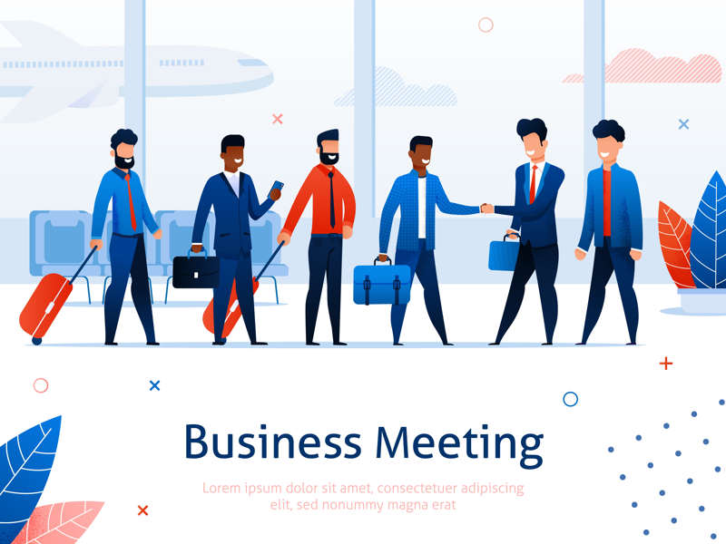 户外场景矢量人物插画