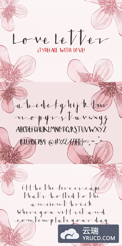 可爱的手写字体 Love Letter Font