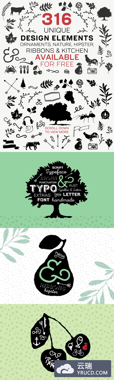 复古农村图形 Bronn Rust Extras